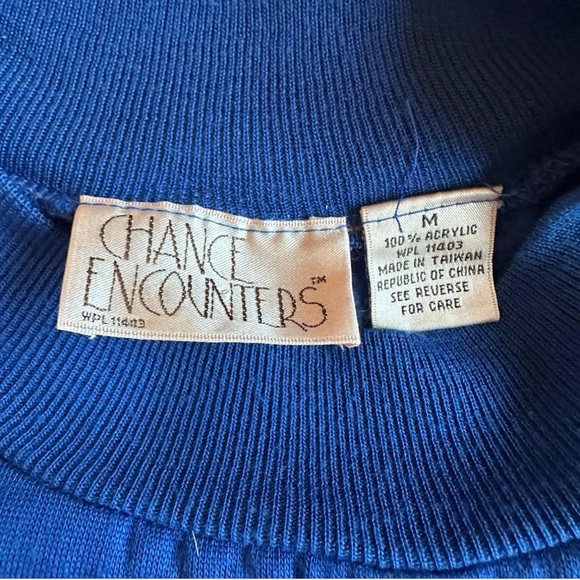 Vintage 1980’s Teddy Bear Plush Blue Long Sweatshirt Dress Women’s Sz M - Picture 3 of 7